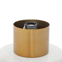 14" Gold Metal Modern Table Lamp