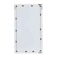 White Wood Contemporary Wall Mirror 24" x 42"