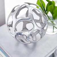 Silver Contemporary Orb Sculpture Set