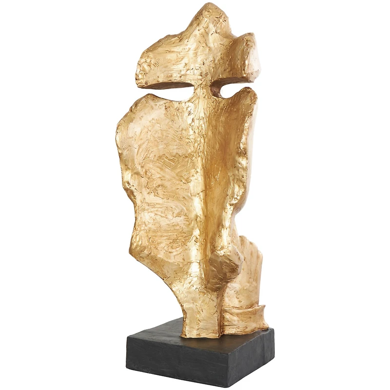 3ft. Gold Abstract Cutout Quiet Gesture Face Sculpture