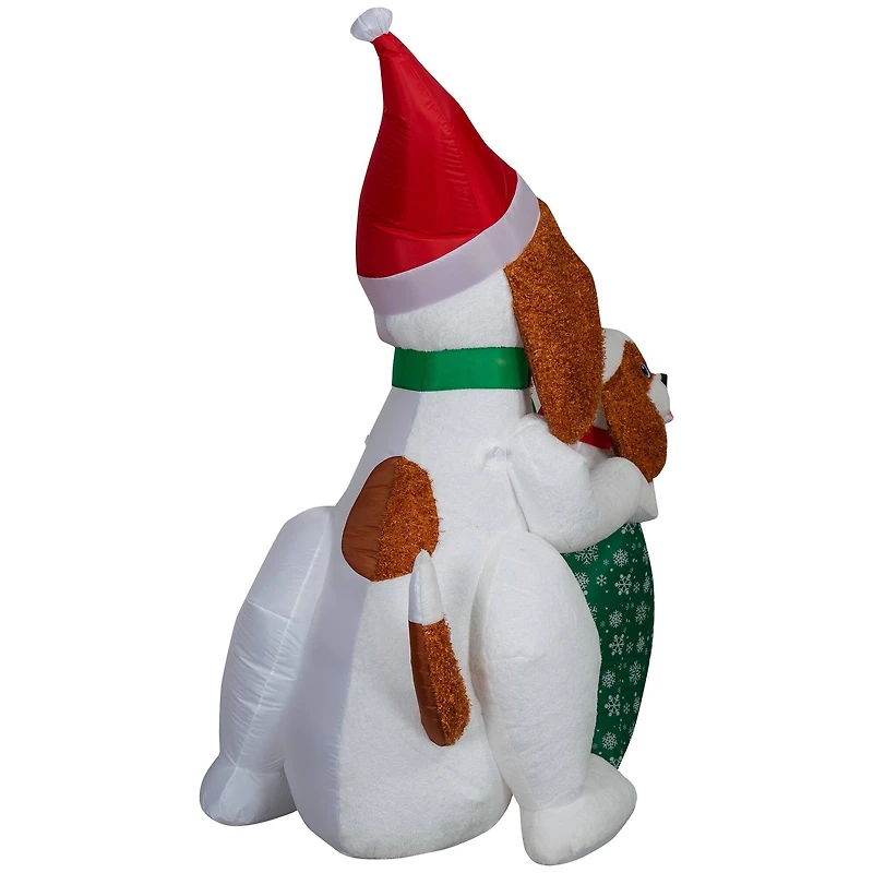 6ft. Airblown® Inflatable Christmas Dog Family Scene