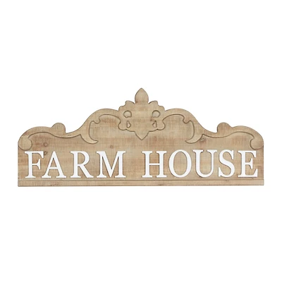 Brown Wood Farmhouse Wall Decor 19" x 47" x 1"