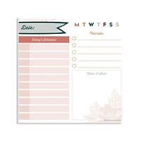 TF Publishing Undated Boho Daily Note Block Desktop