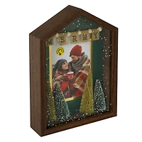 4" x 6" Merry House with Trees Light-Up Tabletop Frame by Studio Décor®