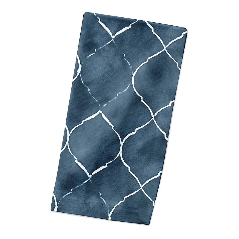 Blue Ogee Pattern 10" x 10" Cotton Twill Napkin