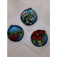 Crafting Spark Christmas Ornaments Plastic Canvas Counted Cross Stitch Kit