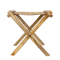 Hello Honey® 20" Natural Brown Modern Collapsible Wood Folding Stool