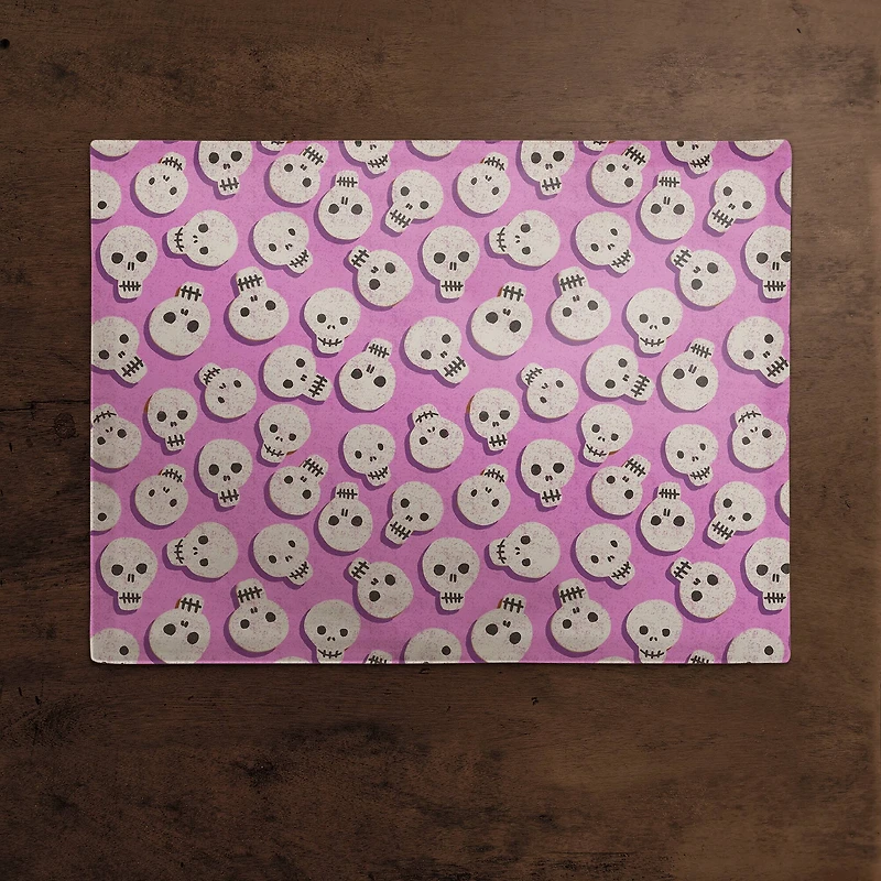 Pinky Skull Pattern Poly Twill Placemat