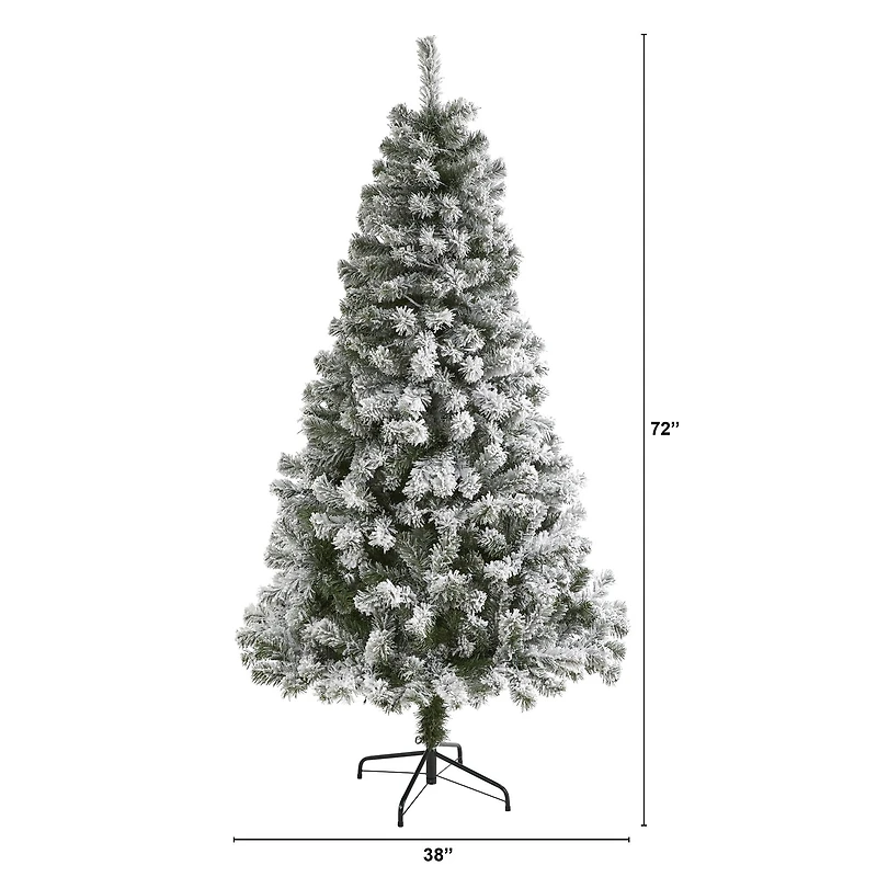 6ft. Unlit Flocked West Virginia Fir Artificial Christmas Tree