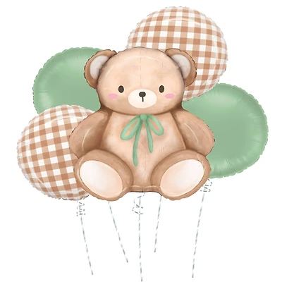 Teddy Bear 5-Piece Foil Balloon Bouquet