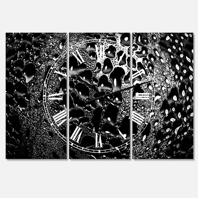 Designart 'Abstract Droplets 15 Oversized Modern Multipanel Wall Clock