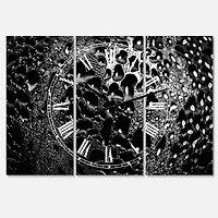 Designart 'Abstract Droplets 15 Oversized Modern Multipanel Wall Clock