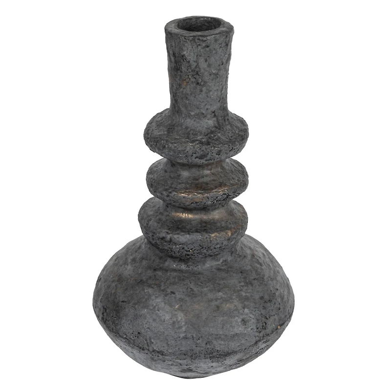 Hello Honey® 17" Black & Gold Tall Decorative Handmade Paper Mache Vase