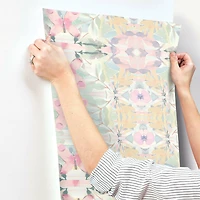 RoomMates Synchronized Floral Peel & Stick Wallpaper