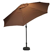 9ft. Brown & Black Outdoor Patio Market Umbrella