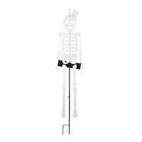 Glitzhome® 60" Halloween "WELCOME" Metal Dangling Skeleton Yard Stake