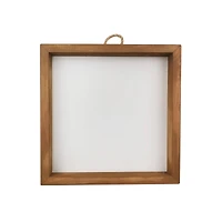 8" x 8" White Plaque with Brown Frame by Make Market®