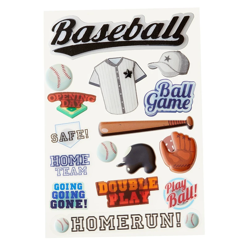 12 Pack: Dimensional Baseball Stickers by Recollections™