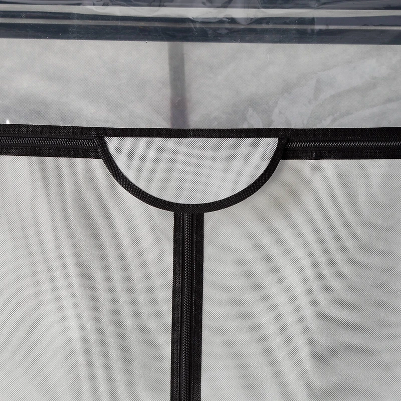 Honey Can Do 36" Gray Double Door Portable Wardrobe Closet