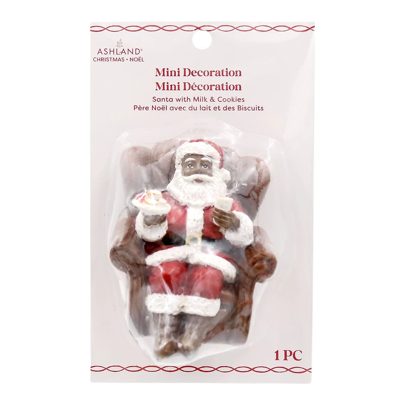 Mini Santa with Milk & Cookies Decoration by Ashland®
