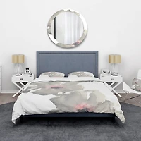Designart 'Shabby Gray Blush Cosmo II' Shabby Bedding Set