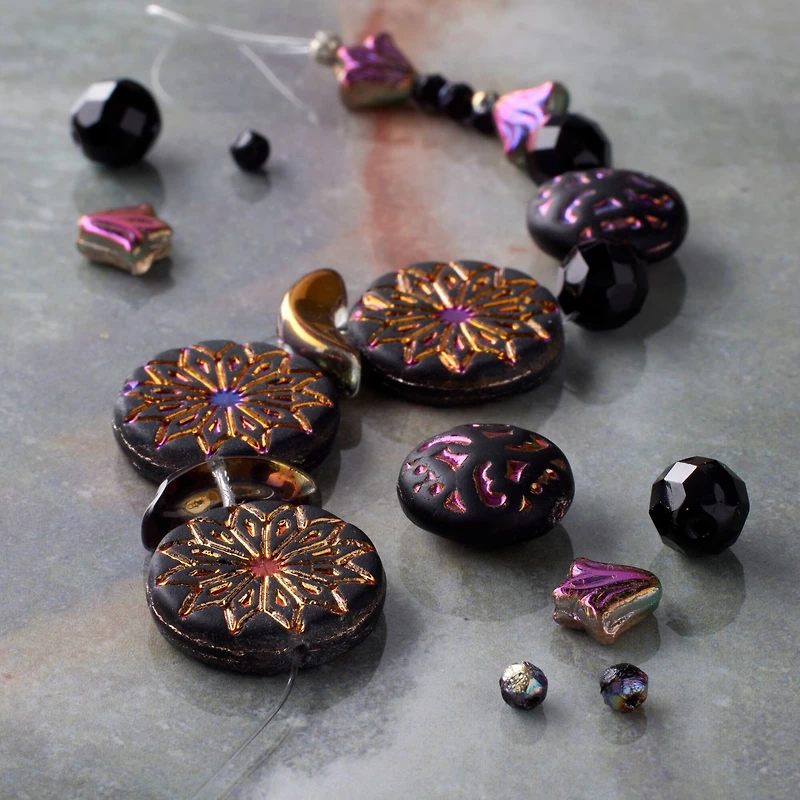 Metallic Sunburst Czech Glass Bead Mix by Bead Landing™