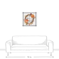 Thanks And Giving Fall Wreath Canvas Wall Art