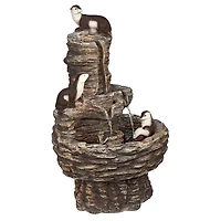 Design Toscano Tres Amigos Playful Otter Cascading Garden Fountain