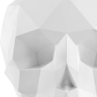 6" White Origami Skull Tabletop Figurine