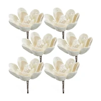 20" White Magnolia Stem, 6ct.