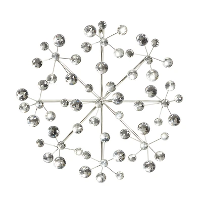 16" Silver Glam Ornamental Metal Wall Décor