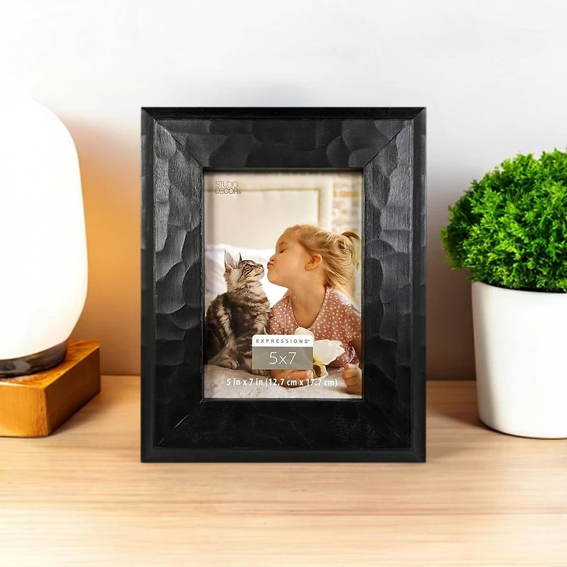 Expressions™ 5" x 7" Black Hammered Frame by Studio Décor®