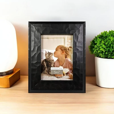 Expressions™ 5" x 7" Black Hammered Frame by Studio Décor®