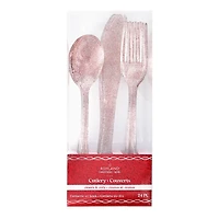 Pink Glitter Cutlery, 24ct. by Ashland®
