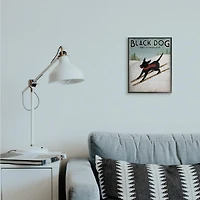 Stupell Industries Black Dog Ski Company Wall Art in Black Frame