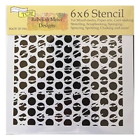 The Crafter's Workshop Rebekah Meier Designs Script Dots Stencil, 6" x 6"