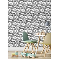 RoomMates Minions Line Art Black Peel & Stick Wallpaper