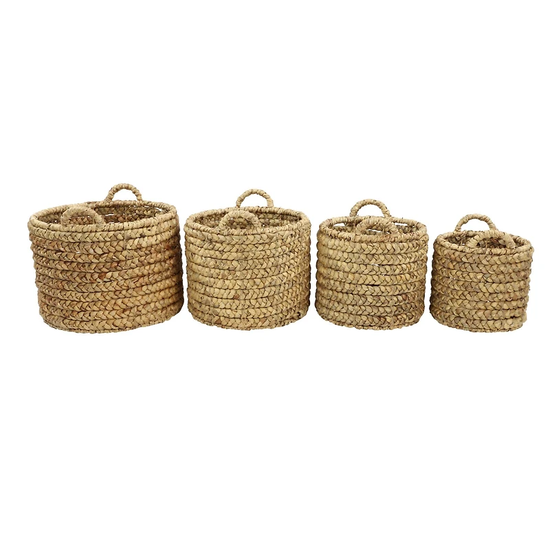 Brown Seagrass Coastal Storage Basket Set