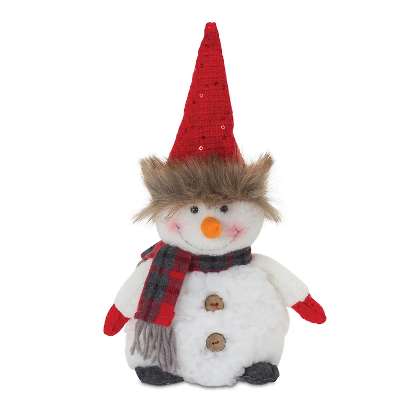 Plush Snowman with Hat & Scarf Set, 10.5" & 8"