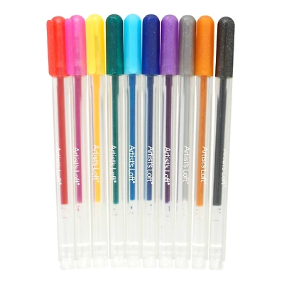 10 Color Glitter Gel Pens by Artist's Loft®
