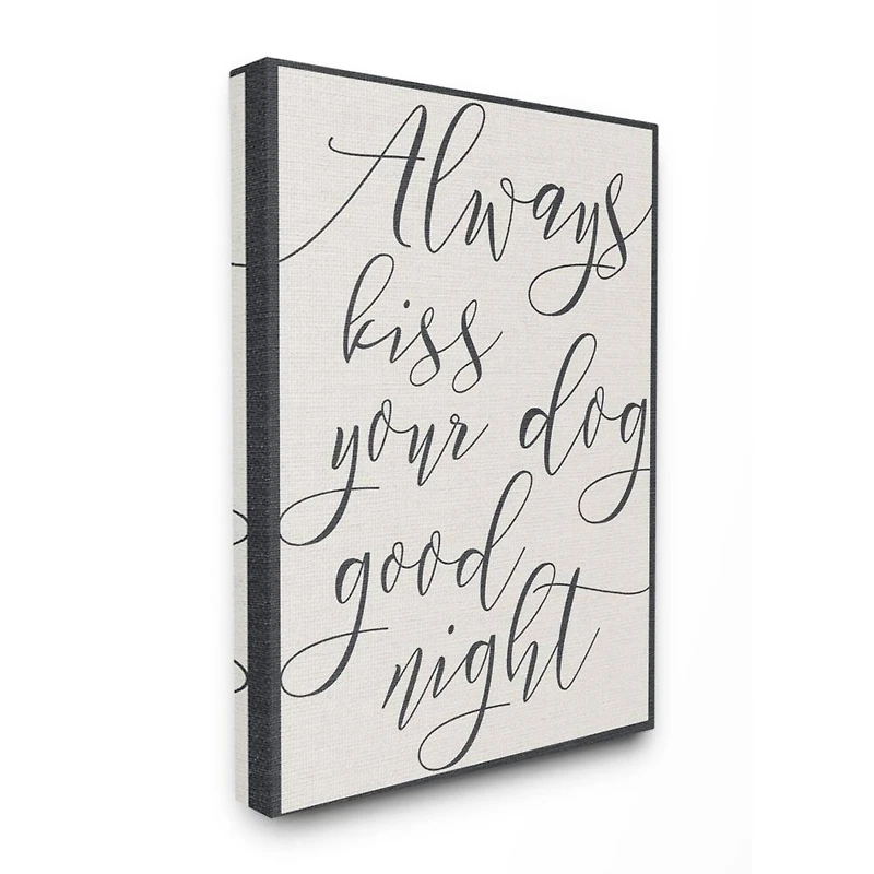 Stupell Industries Always Kiss Your Dog Goodnight Wall Art