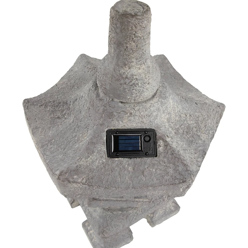 20" Solar Powered LED Pagoda Outdoor Garden Statue