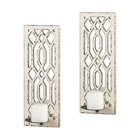 17'' Deco Mirror Candle Wall Sconce, 2ct.