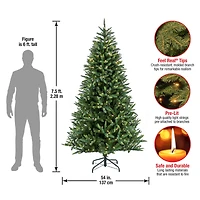 7.5ft. Pre-Lit Spada Pine Artificial Christmas Tree, Clear LED Lights