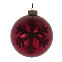 6ct. Red Snowflake Ball Ornaments