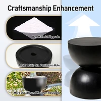 Glitzhome® 18" Multi-Functional Terrazzo Garden Stool