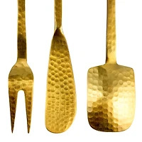 Hello Honey® Gilded Hammered Stainless Steel Appetizer Utensil Set
