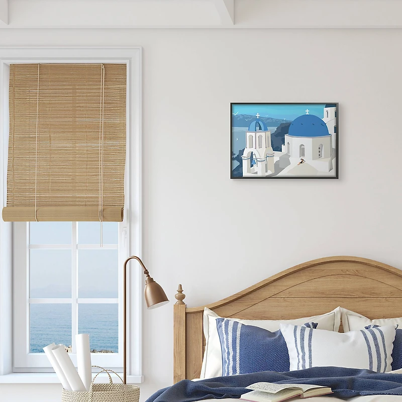 Stupell Industries Cliffside European Church Black Framed Wall Art