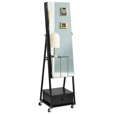 NEX™ 5ft. Jewelry Armoire on Casters with Chest Drawer