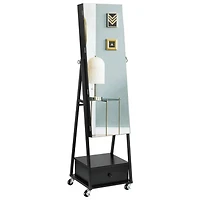 NEX™ 5ft. Jewelry Armoire on Casters with Chest Drawer